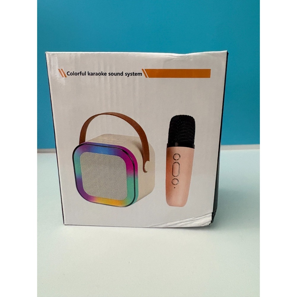 Wireless Mini Karaoke Machine with 2 Microphones Bluetooth Speaker for Kid Adult